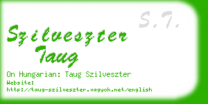 szilveszter taug business card